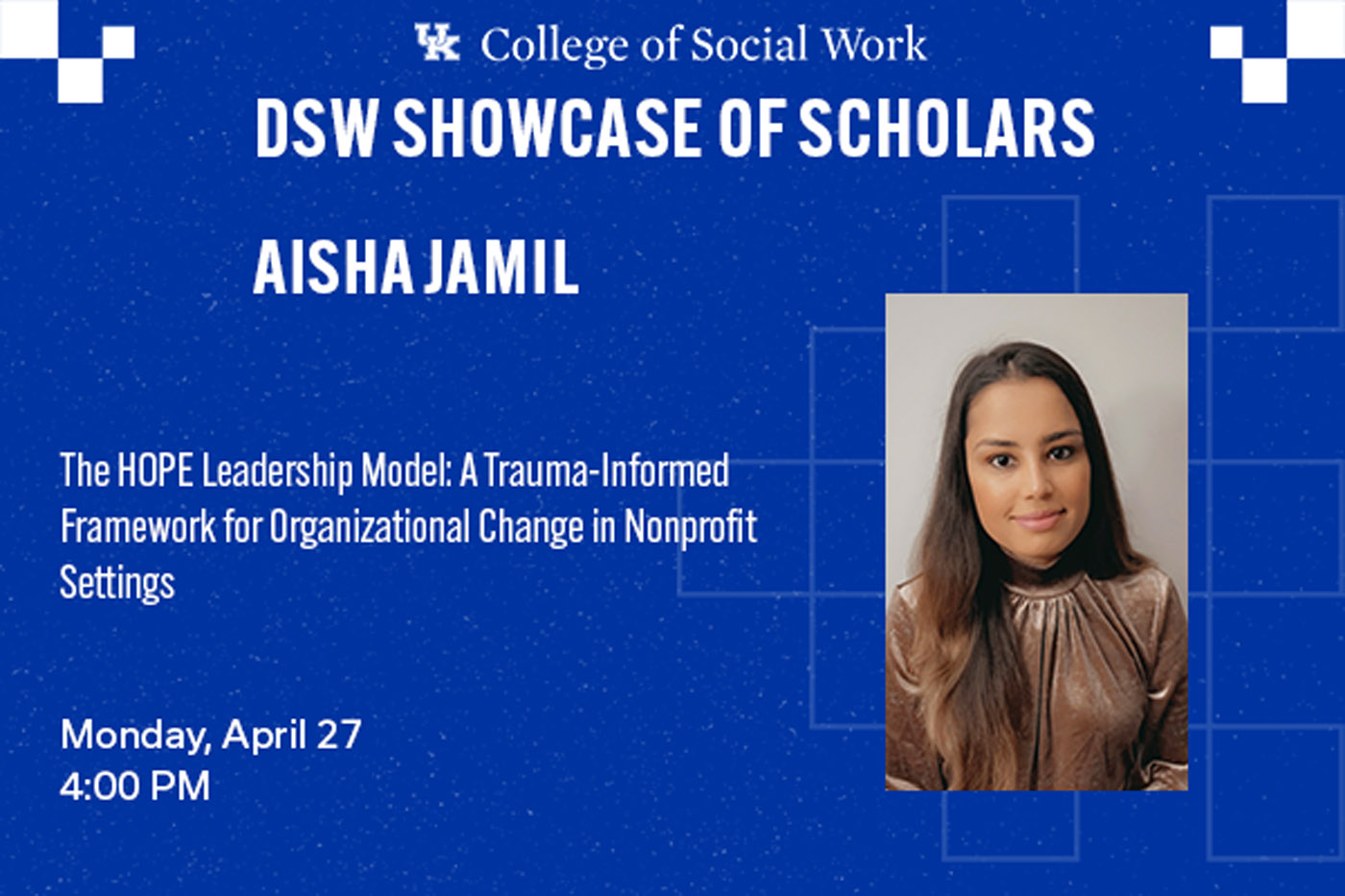 DSW Candidate – Aisha Jamil