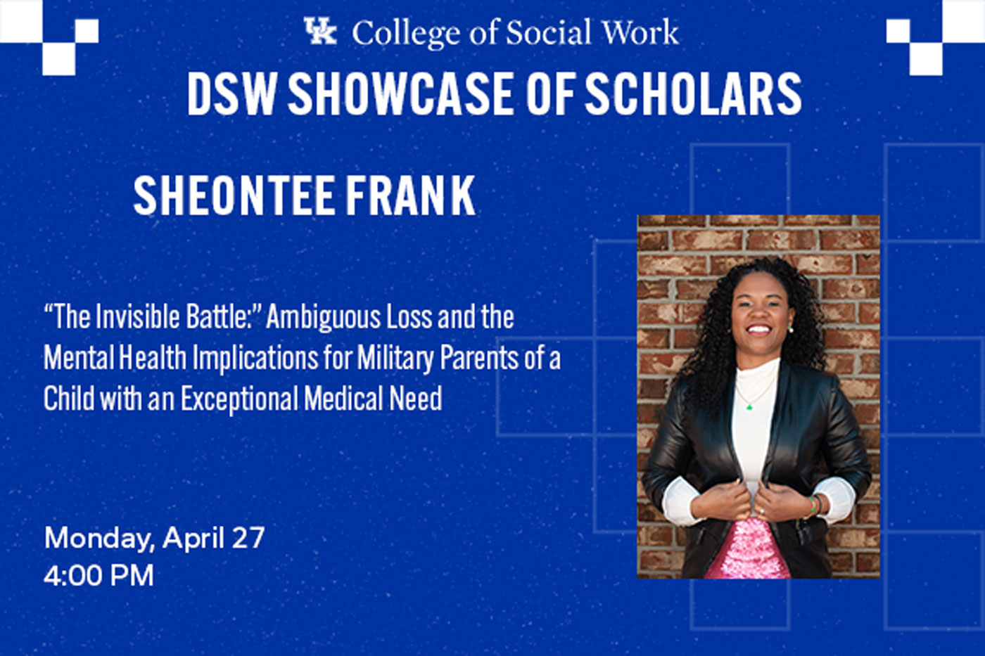 DSW Candidate – Sheontee Frank